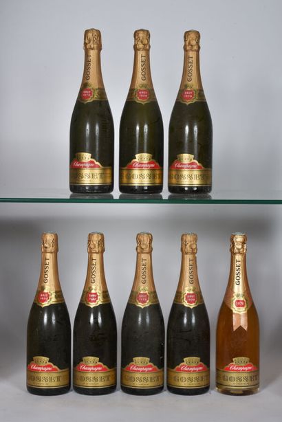 null 7 B CHAMPAGNE BRUT (e.l.s.) Gosset 1979
1 B CHAMPAGNE BRUT Gosset 1978