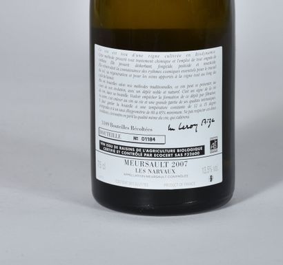 null 1 B MEURSAULT LES NARVAUX (2,7 cm; n°1184; 3109 bouteilles produites) Domaine...