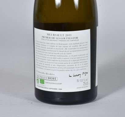 null 1 B MEURSAULT GOUTTE D'OR (1er Cru) (2,2 cm; n° 301; 873 bouteilles produites;...