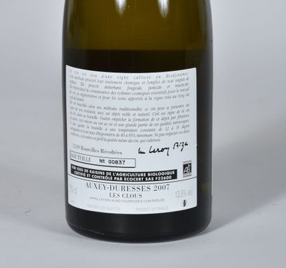 null 1 B AUXEY-DURESSES LES CLOUS (2,3 cm; n° 837; 1519 bouteilles produites) Domaine...