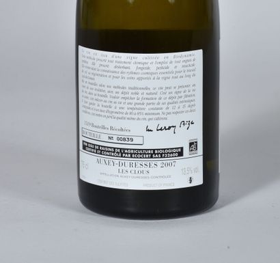 null 1 B AUXEY-DURESSES LES CLOUS (2 cm; n° 839; 1519 bouteilles produites) Domaine...