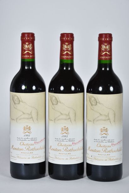 null 3 B CHÂTEAU MOUTON ROTHSCHILD (1 e.l.a.) GCC1 Pauillac 1993.

TVA récupérable...