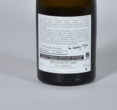 null 1 B MEURSAULT LES NARVAUX (2,7 cm; n°1520; 2093 bouteilles produites) Domaine...