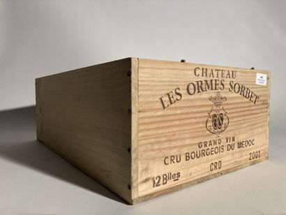 null 12 B CHÂTEAU LES ORMES SORBET (original wooden case) Médoc 2001