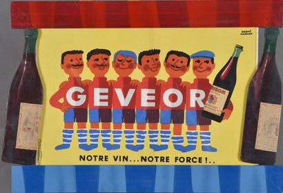 null Hervé MORVAN (1917-1980)

Geveor (Notre vin... Notre force ...)

Affiche lithographiée...