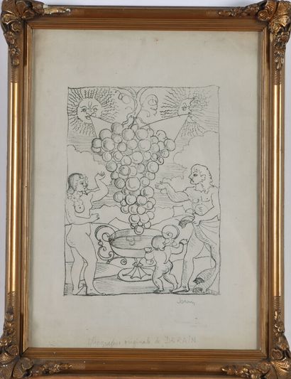null André DERAIN (1880-1954).

Le raisin.

Lithographie sur papier.

Signé en bas...