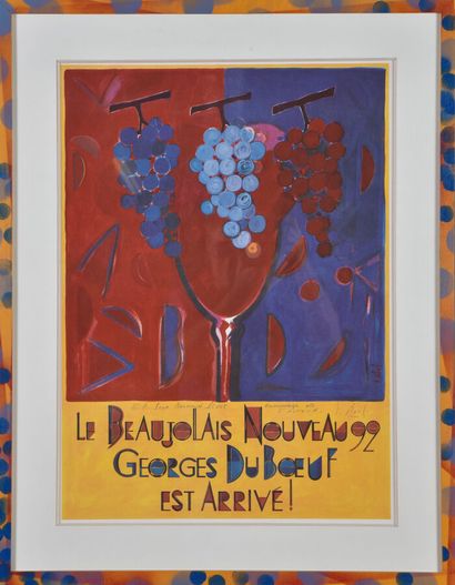 null Yves PAOLI (Né en 1937).

Le Beaujolais Nouveau Georges Duboeuf, 1992.

Affiche...