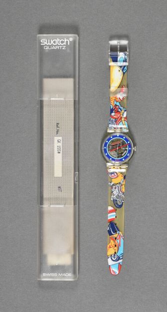null Montre Swatch réf GK155, modèle « Tin Toy » / édition limitée / circa 1993 /...