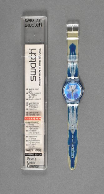 null Montre Swatch réf GZ118, modèle "Art horizon" / édition spéciale / circa 1991...