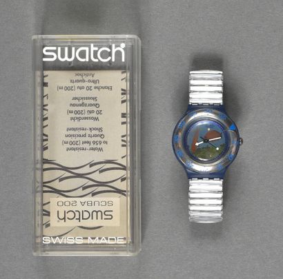 null Montre Swatch réf SDN113, modèle « Scuba » / édition limitée / circa 1994 /...