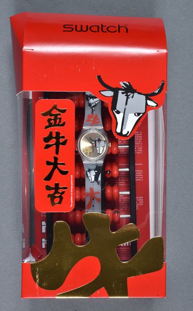 null Montre Swatch réf GE222, modèle « Bull's on parade" / édition limitée (collection...