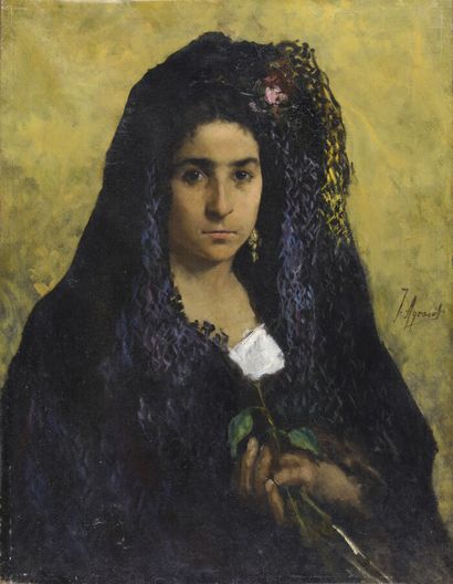Joaquín AGRASOT Y JUAN (1837-1919).
Femme...