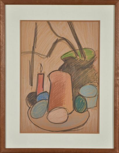 null Attributed to Catherine Zoubtchenko (born 1937).
Still life with pitchers and...