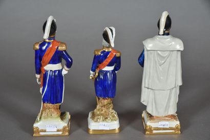 null Figurines porcelaine de Saxe SCHEIBE ALSBACH. Maréchaux d'EMPIRE LANNES, MORTIER,...