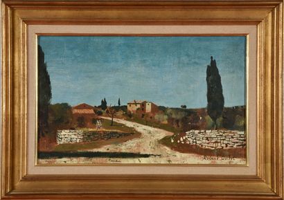 null Roland OUDOT (1897-1981).
Eygalières (Mas Calamusso).
Oil on canvas.
Signed...