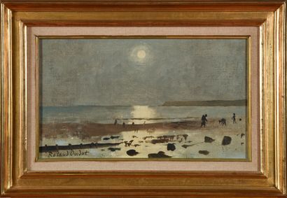 null Roland OUDOT (1897-1981).
Effect of the sun on the sea.
Oil on canvas.
Signed...