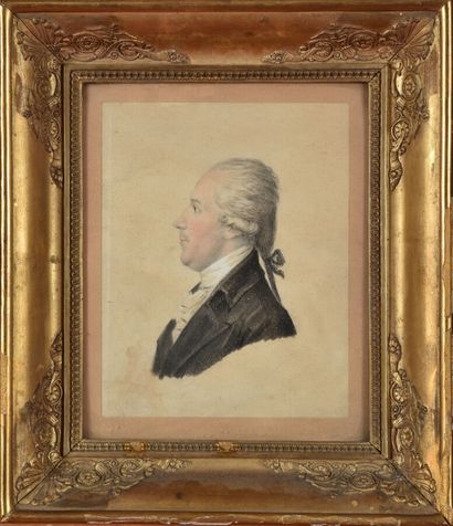 null FRENCH SCHOOL
In the taste of the late eighteenth century. 
Portrait of a man...