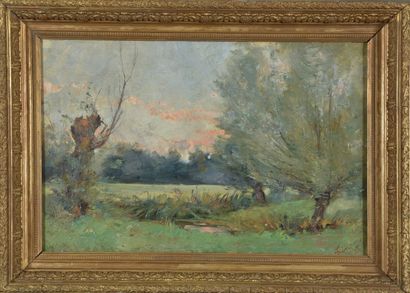 Attribué à Charles Devillié (1850-1905)
Paysage...