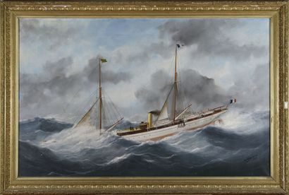 Edouard Marie ADAM (1847-1929).
Steam Yacht...