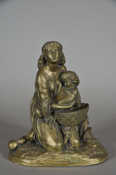 null Charles CUMBERWORTH (1811-1852), after.
Moses saved from the waters.
Bronze...