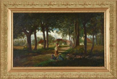 null Paul VALANTIN (1838-?)
As a counterpart: 
- Entrance to Creys, 1863
Oil on panel....