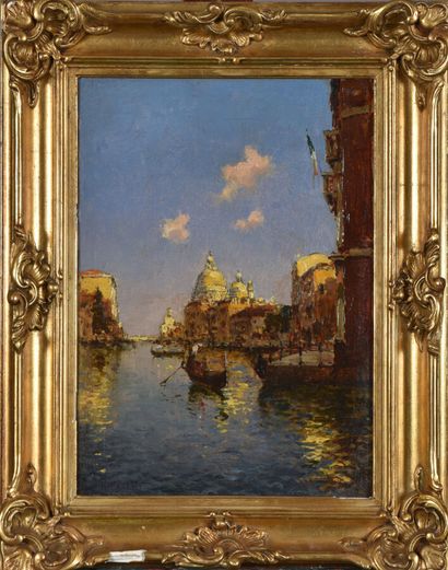 null Albert Ferdinand Duprat (1882-1974).
Canal à Venise.
Huile sur toile.
Signé...