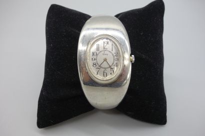 OBREY: Silver (800/oo) lady's wristwatch,...