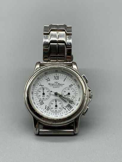 null YONGER & BRESSON: Metal Chronograph watch, round dial with white background,...