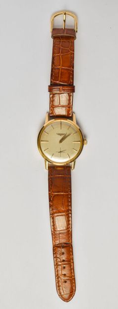 LONGINES: Watch in 18K yellow gold (750/oo),...