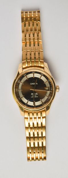 null OMEGA : Montre en or jaune 18K (750/oo), collection "De Ville, Co-Axial", cadran...