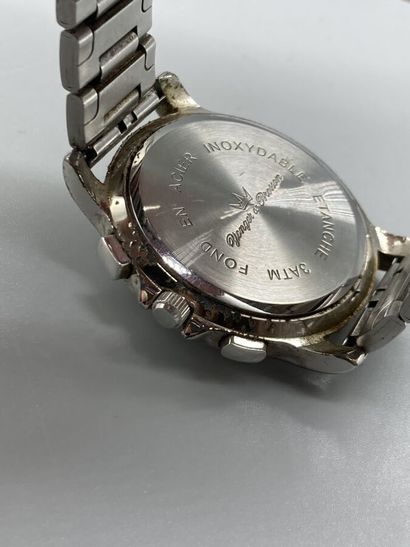 null YONGER & BRESSON: Metal Chronograph watch, round dial with white background,...