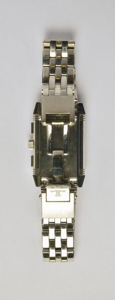 null JAEGER LeCOULTRE: Steel watch, "Reverso" collection, "Grande GMT" model, reference...