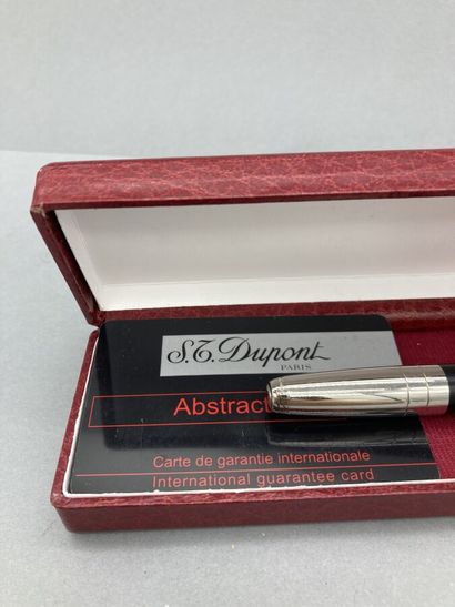 null DUPONT, Ballpoint pen with swivel lead model Abstraction(s) in silver plated...