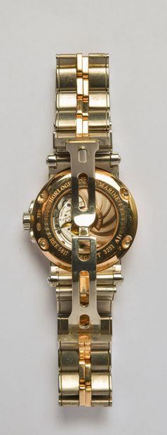 null BREGUET : Montre en acier et or jaune 18K (750/oo), collection "Marine", référence...