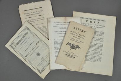 null BOTANY, HORTICULTURE, GARDENS. 8 pamphlets XVIIIth-XIXth.
"Etablissement horticole...