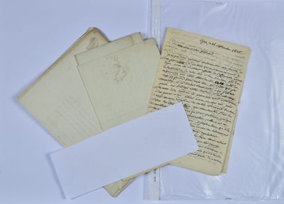 null Gabriel PEIGNOT (1767-1849), bibliographer.
3 autograph letters signed to Claude-Nicolas...