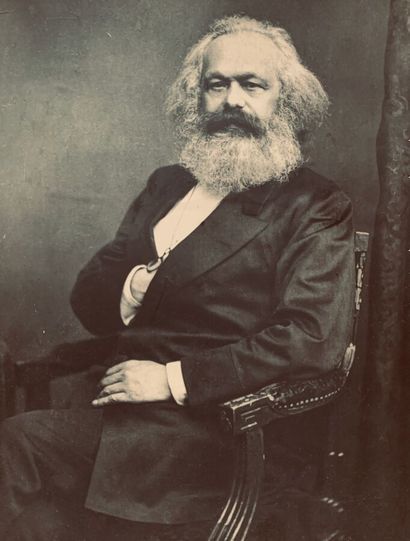 null Karl MARX (1818-1883). 3 grands portraits photographiques de Karl Marx par John...