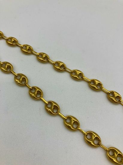 null Collier maille grains de café en or (750°°). 
Poids : 18.5 gr. 