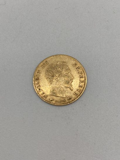 Pièce de 5 francs or 1856 Napoléon III tête...