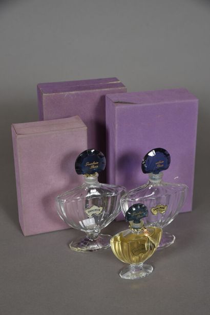 null GUERLAIN, "Shalimar", 1925 
Set of three "Bat/Mouse" model bottles, each with...