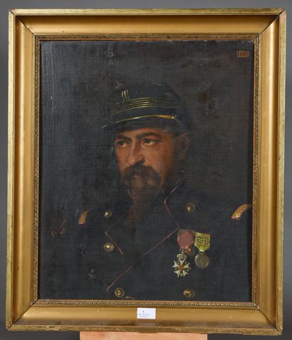 Tableau. Portrait d'un Officier d'Infanterie...