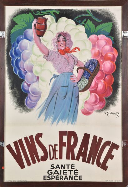 André GALLAND (1886-1965)
Vins de France
Affiche...