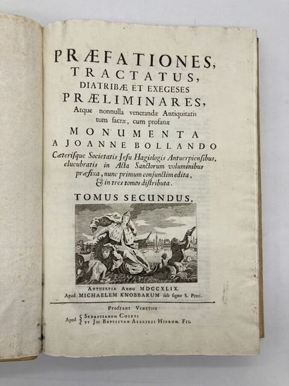 null BOLLAND, Joanne. - Praefationes, tractatus, diatribae et exegeses praeliminares,...