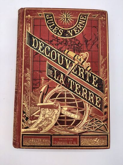 null Jules VERNE. La découverte de la Terre. Hetzel, Paris 1878, Volume in 8. 464pp.,...