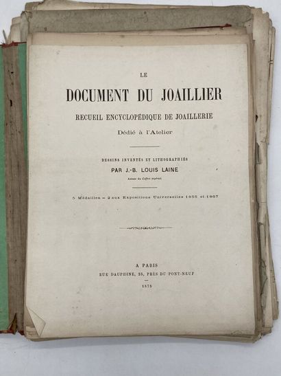 null JOAILLERIE. 
-LAINE Louis, Le document du joaillier dédié à l'atelier, avec...