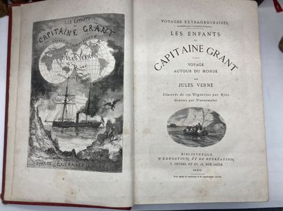 null Ensemble comprenant :
Les enfants du capitaine Grant, par Jules Verne, illustré...