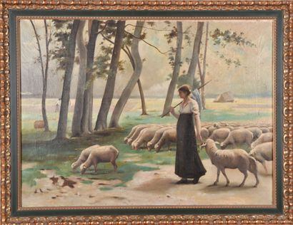 French school of the end of the XIXth century.
Shepherdess...