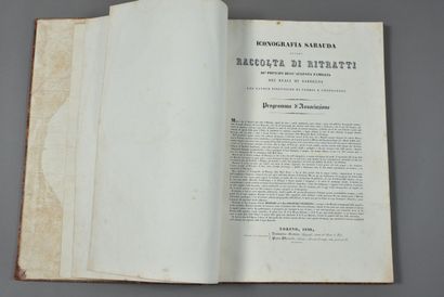 null "Iconografia Sabauda Overro Raccolta di Ritratti de Principi dell' Augusta Famiglia...