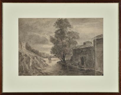 null Paul BOREL (1828-1905)
Landscape.
Ink on paper.
Bears the stamp of the workshop...