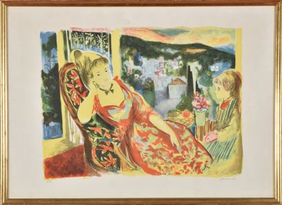 null Emilio GRAU SALA (1911-1975).
Le repos.
Lithographie en couleur sur vélin.
Signé...